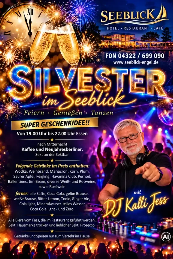 Plakat Silvester im Seeblick